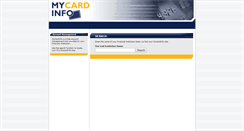 Desktop Screenshot of mycardinfo.com